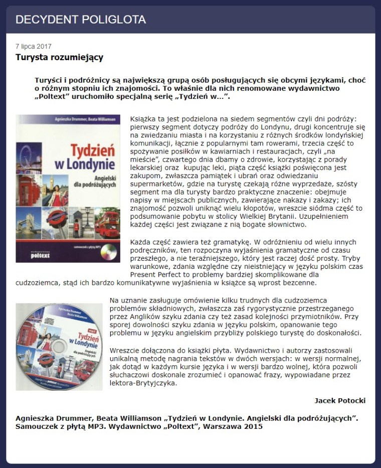 Tydzień w Londynie - recenzja